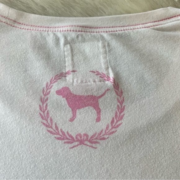 y2k PINK VICTORIA’S SECRET White Yellowjackets GA Tech Short Sleeve Sleep Shirt - Picture 6 of 10